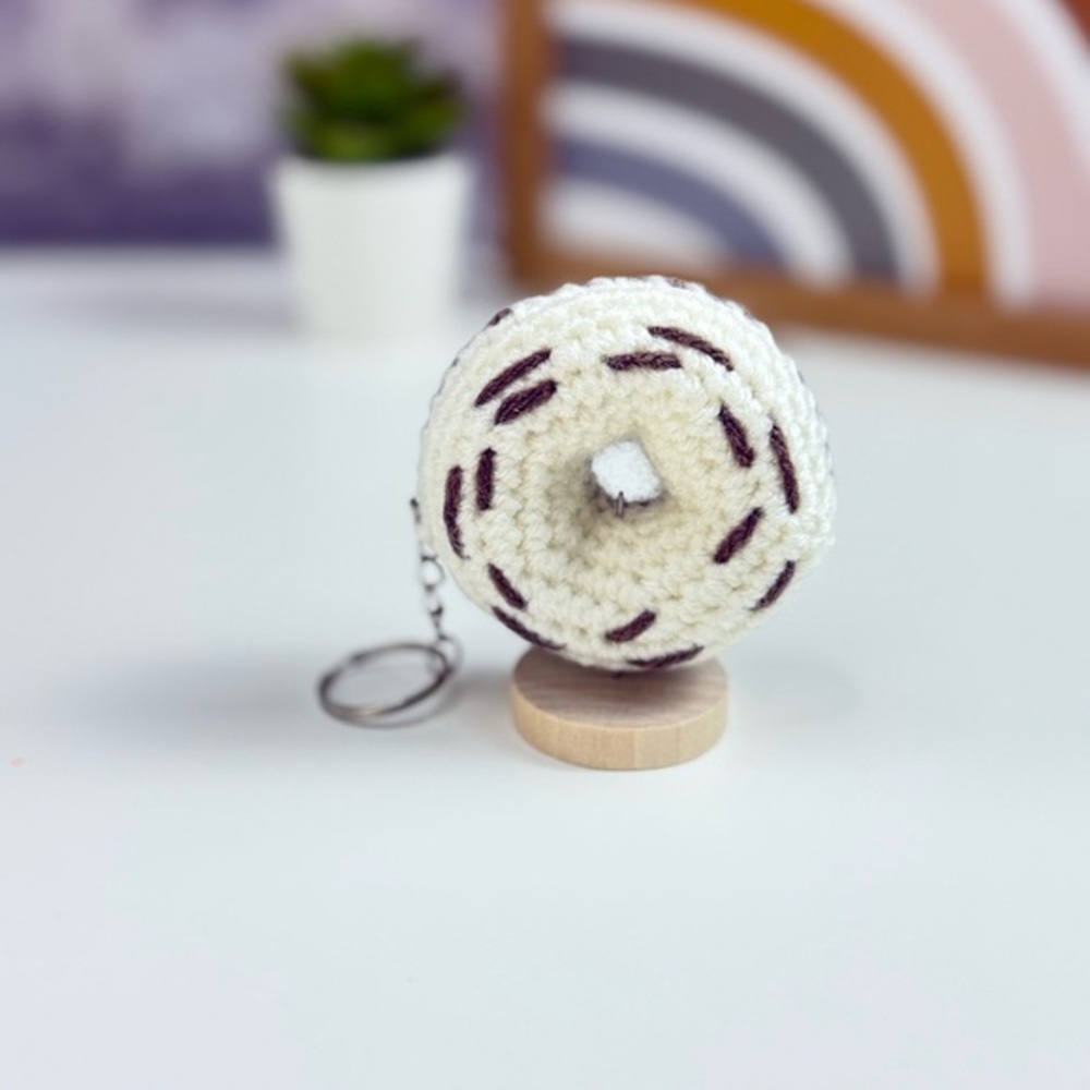 Handcrafted Donut Keyring Crochet